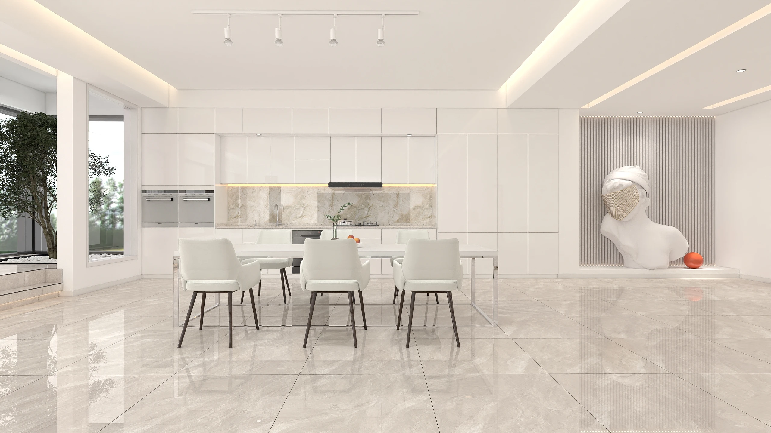 800x800mm  hot sale gray color porcelain polished marble tiles for bathroom floor