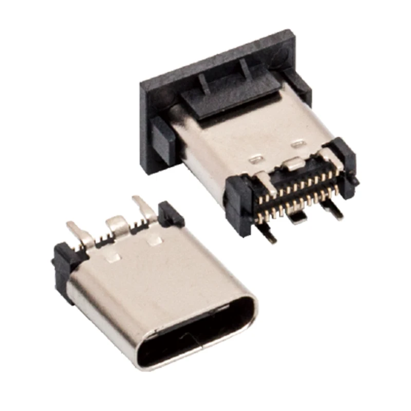 USB C connector 180 degree type c connector vertical smt type-c female 10.0L/8.8L customization