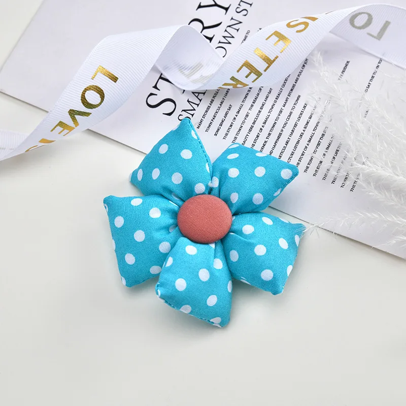 Manufacturers Directly Supply Polka Dot Color Cloth Flower Accessories Handmade Diy Clothing Accessories