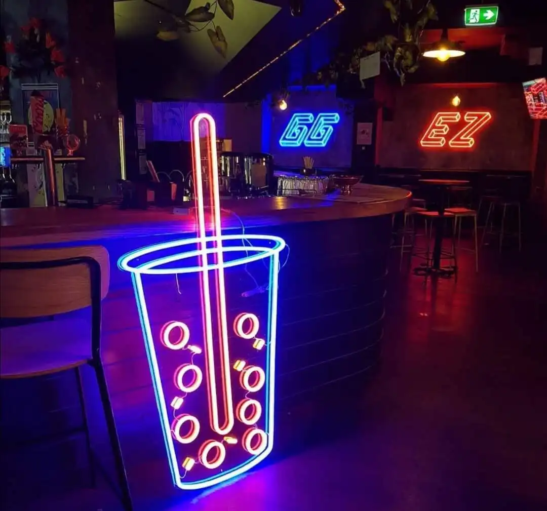 Burger Neon Sign Neon Sign Happy Birthday Rgb Neon Strip Light