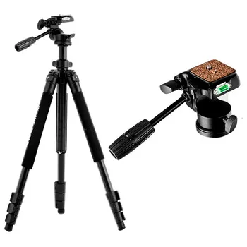 High quality metal aluminum alloy stabilized camera 1.8m height Tripod  with Quick release plate for Instrument
