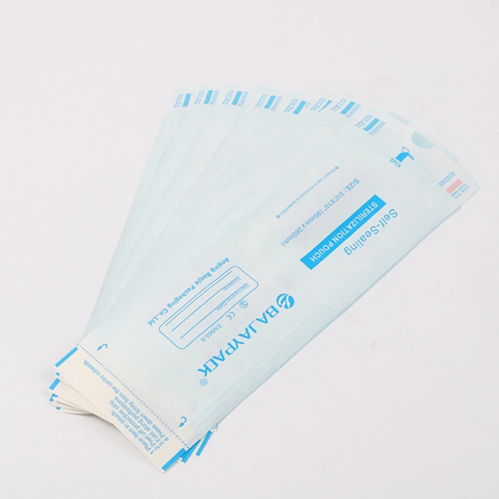 Choose Your Size Medical Self Sealing Autoclave Sterilization Pouch Sterilizer Bag For Dental Instruments Packaging