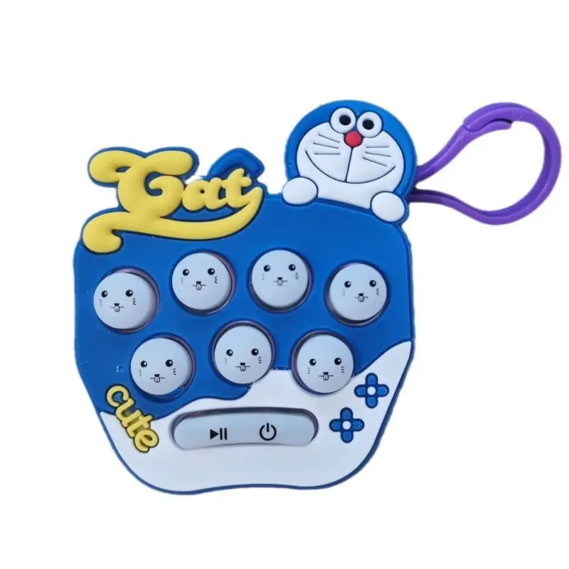 Customizable LOGO Mini Handheld Cartoon Pattern Whack-a-mole Electronic Toy Small Key Chain