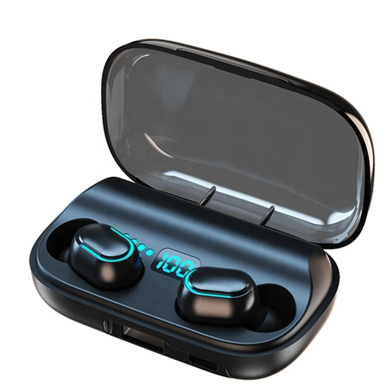 Free Sample 2000mah Waterproof Earphones F9 Tws Auriculares Wireless Earbuds F9 Ai Hifi Headset In Ear Powerbank Headphone F9-5