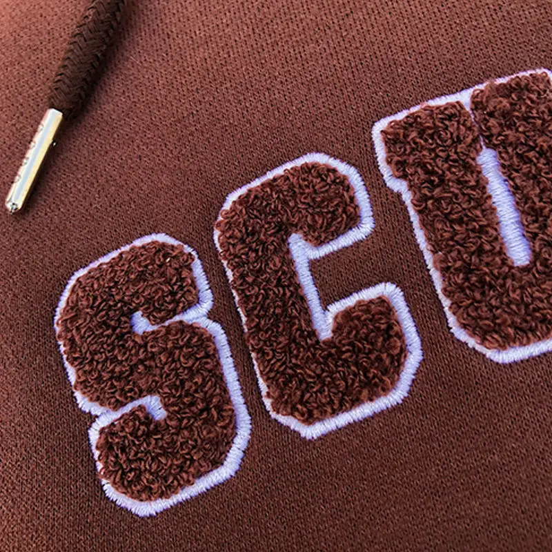 manufacturers custom slim fitting 100% cotton silk double layer chenille satin lined hoodie for men