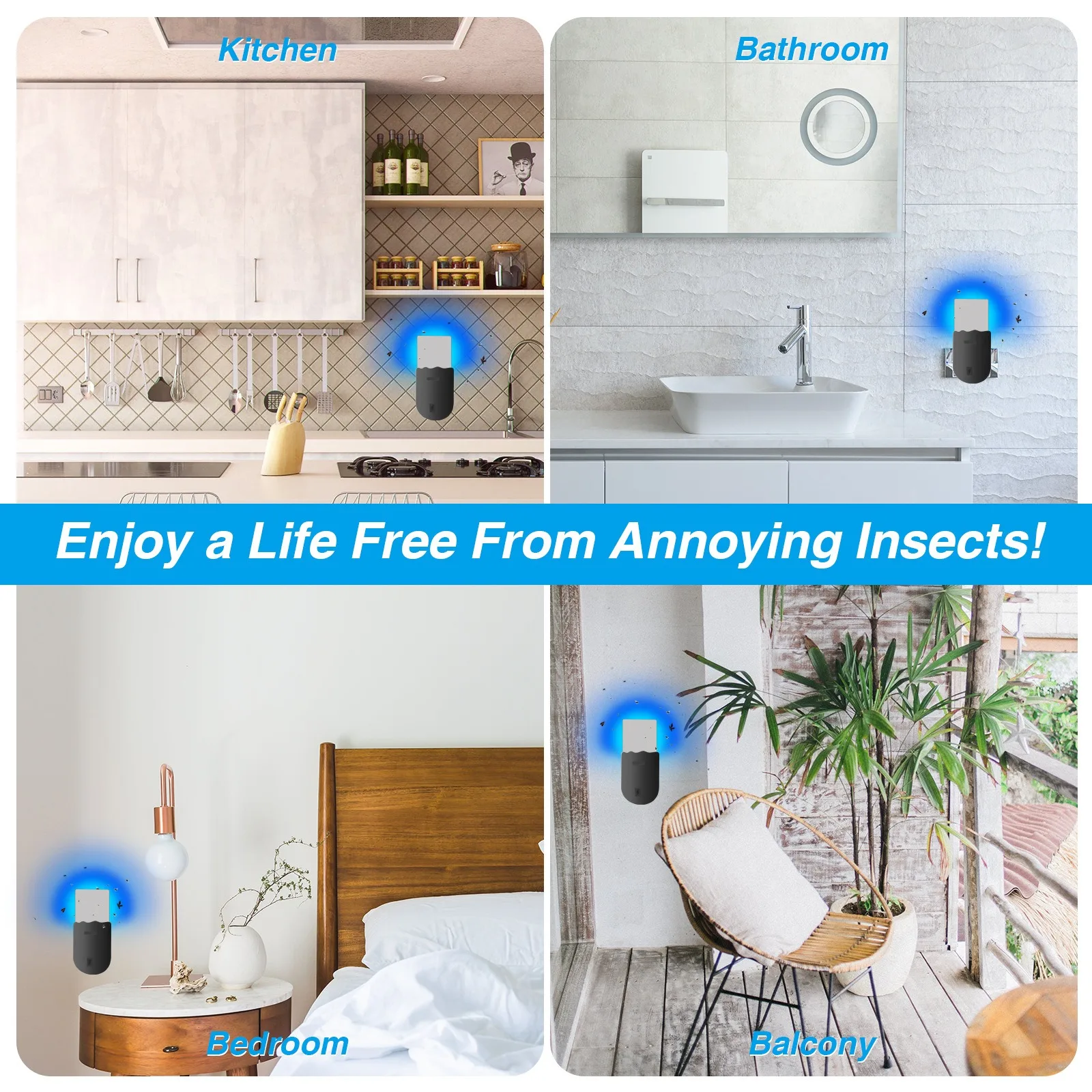 Hot Sale Adjustable Dimmable UVA Night Light Plug In Fly Insect Trap Electric Bug Trap