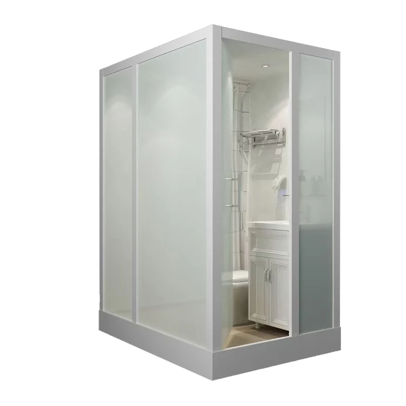 luxury fashionable prefab bathroom tiny design professional portable shower and steam toilet for the indoor