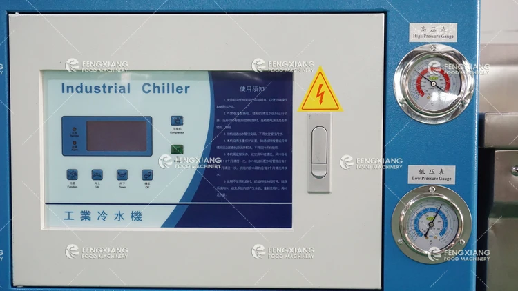 Refrigeration Vegetable Seafood Meat Bubble Washing Thawing Machine With Cooling Water