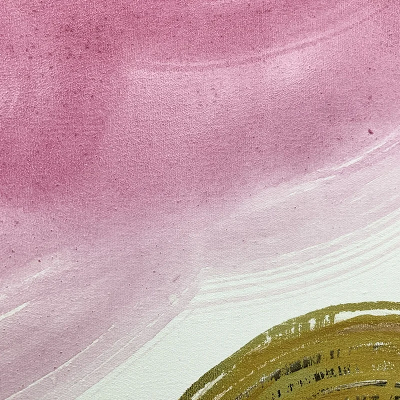 Abstract Oil Painting Canvas Wal Custom Handmade Wood Frame Abstract Wall Art Pink and Gold Foil Pictures Hand Painted Oil Painting Living Room Canvas