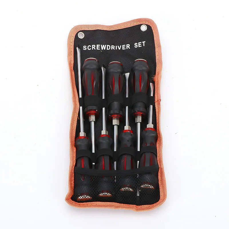 7 Seven-piece cord-through, hammer-type cross strong magnetic driver screwdriver set