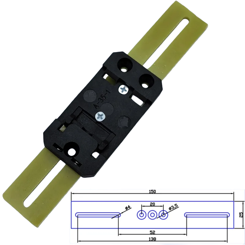 Installed on 35mm DIN rail  linear rail clip clamp linear rail clip clamp