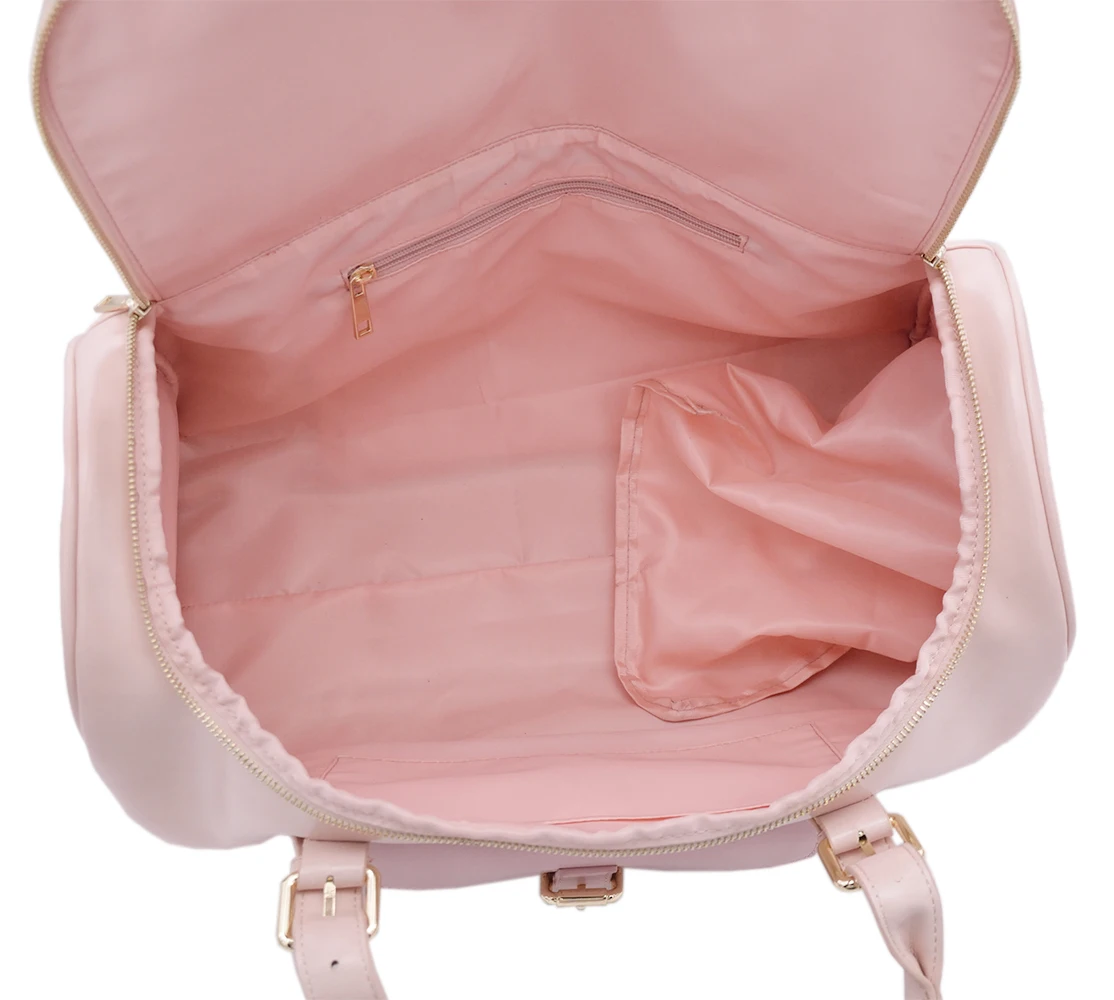 Waterproof PU leather Weekender Travel Bag Leather Handle Sports Duffel bags