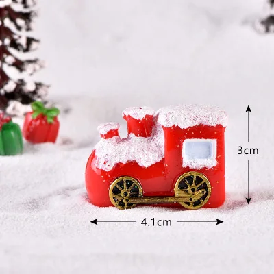 Mini Christmas Train Ornament Christmas Decoration For Home Santa Claus Gift Toys Crafts Table Deco Navidad Xmas 2021 New Year
