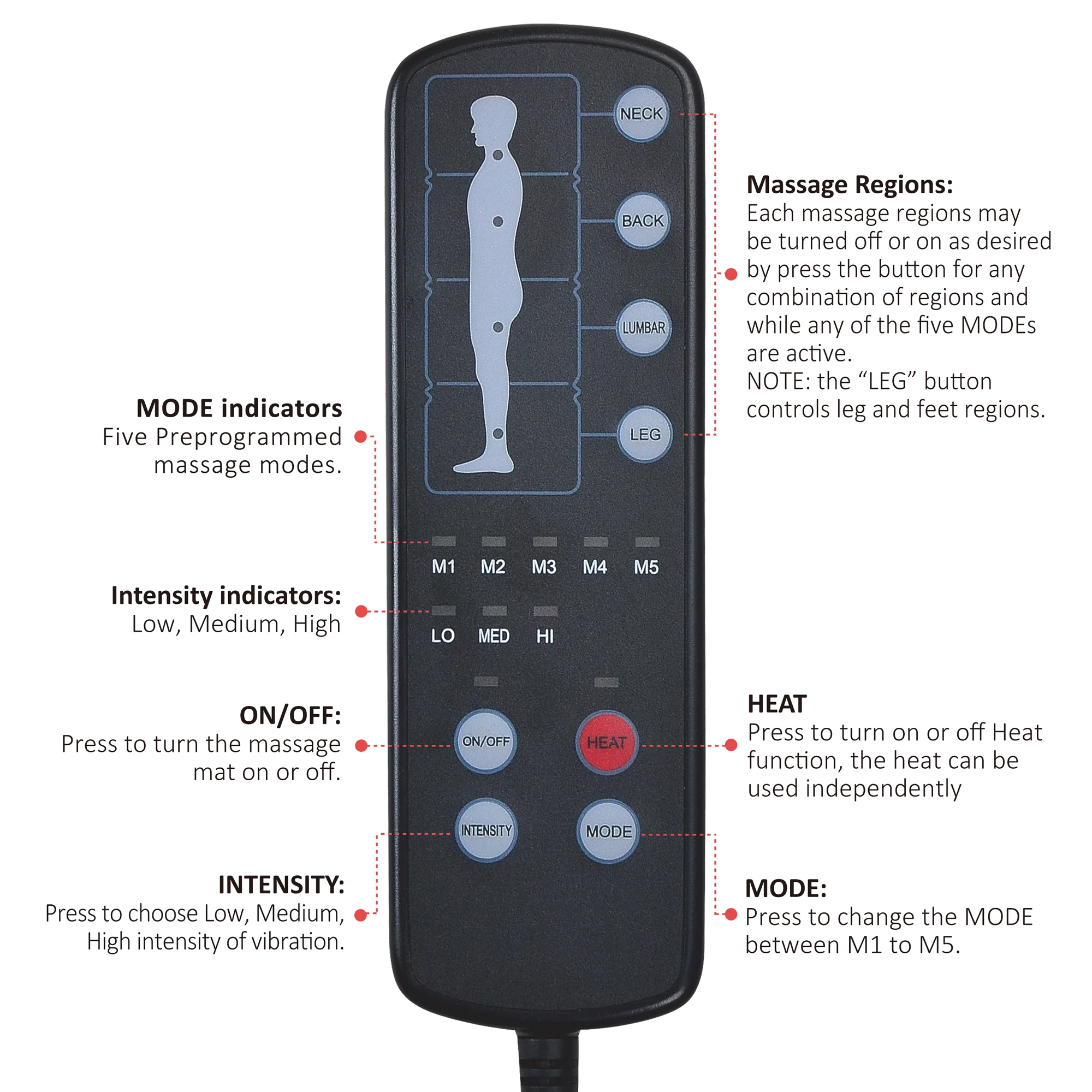 Comfier Hot Sales Full Body mattress With Heat/vibtation massage mat