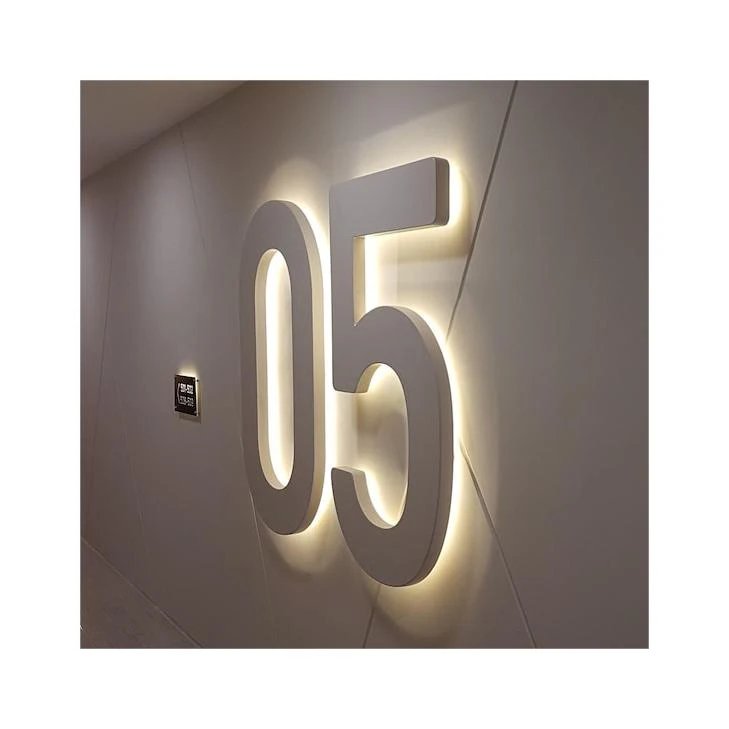 Business Sign Board Logo Office Indoor Outdoor Backlit Illuminated Company Business Signage Wall Logo Led 3D Channel Letter