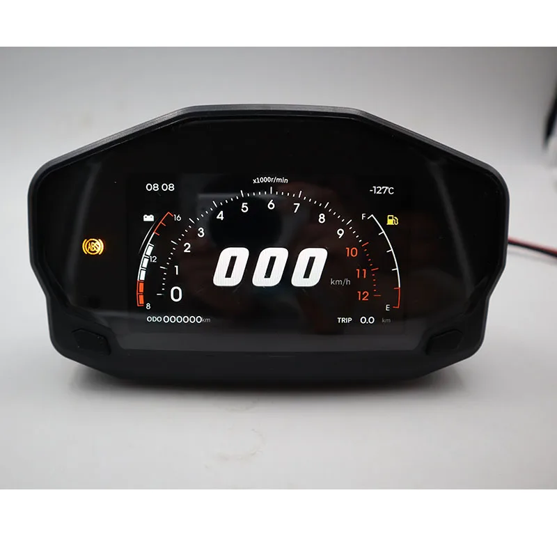 MOTOQUEEN TFT Universal Motorcycle  RPM instrument Speed Meter Dashboard