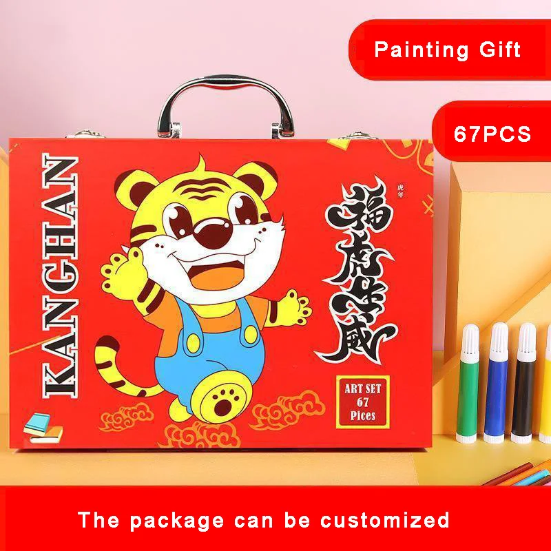 67-150 Pcs Kids Art Set Painting Set Children Drawing Set Water Color Pen Crayon Oil Pastel Drawing Tool Art Supplies Stationery