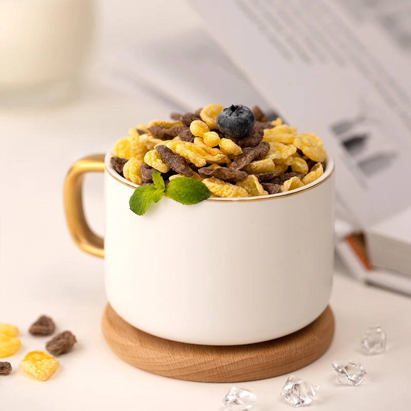 Cocoa Cinnamon Mixed Flavor Frosted Corn Flakes Cereal