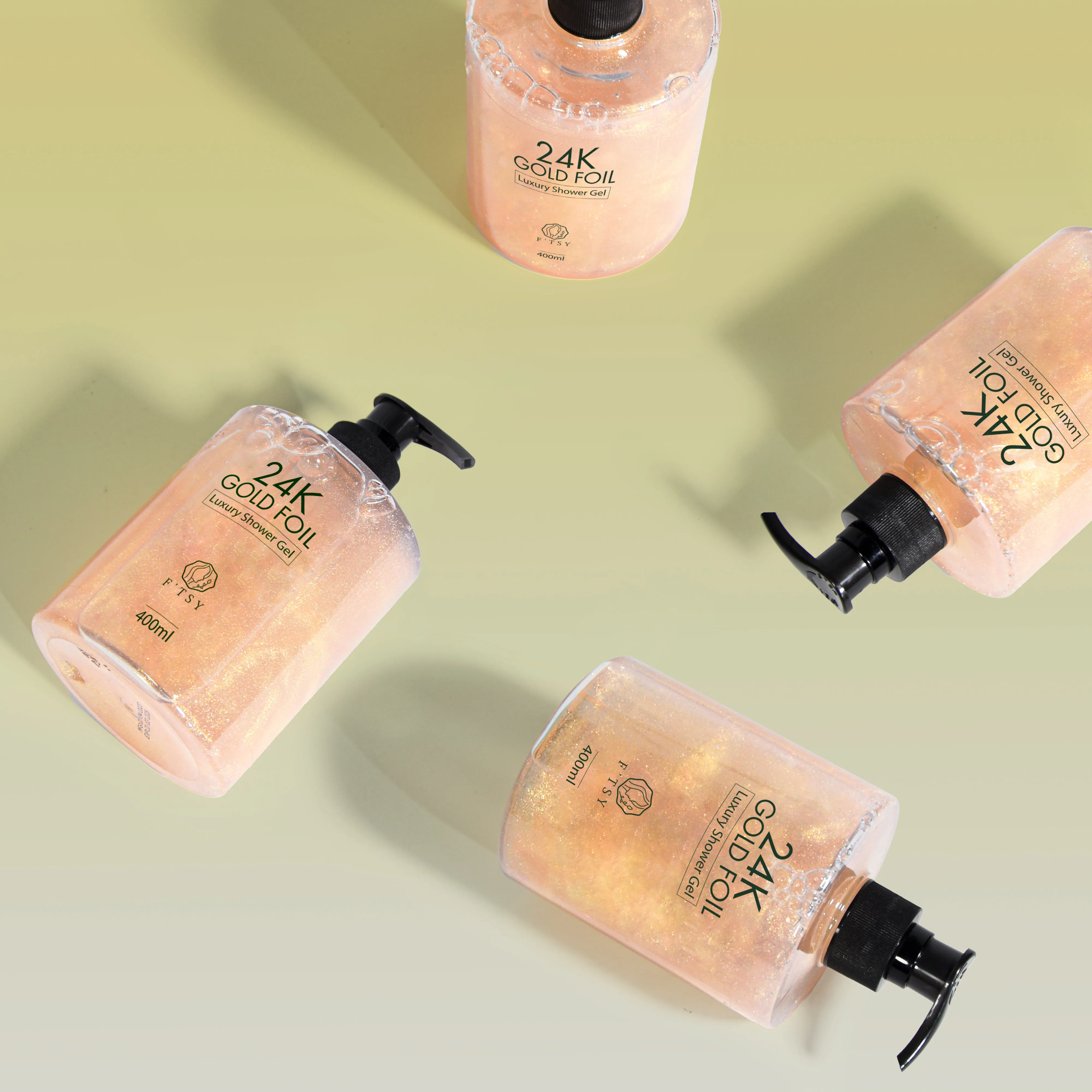 OEM Natural Organic Body Wash Scrub 24K Gold Exfoliating Lightening Whitening Shower Gel