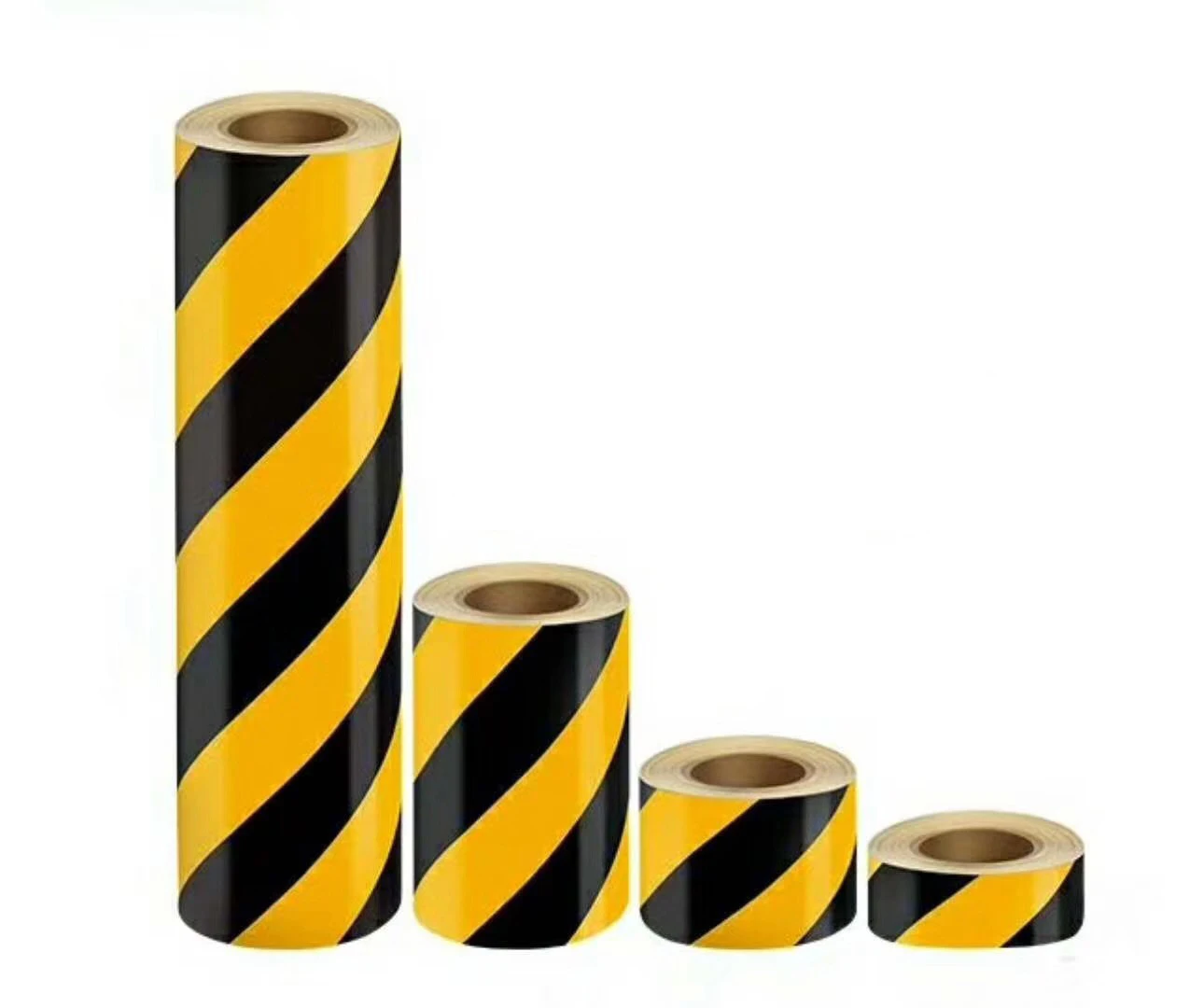 Reflective Sheeting Film PET Carton Package Striped Double Color 3100 Advertising Commercial Grade Yellow Black Red White JA
