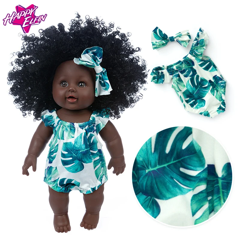 Top Sales 12 inch african american fashion black baby doll for girl doll manufacturer China Hot sale products