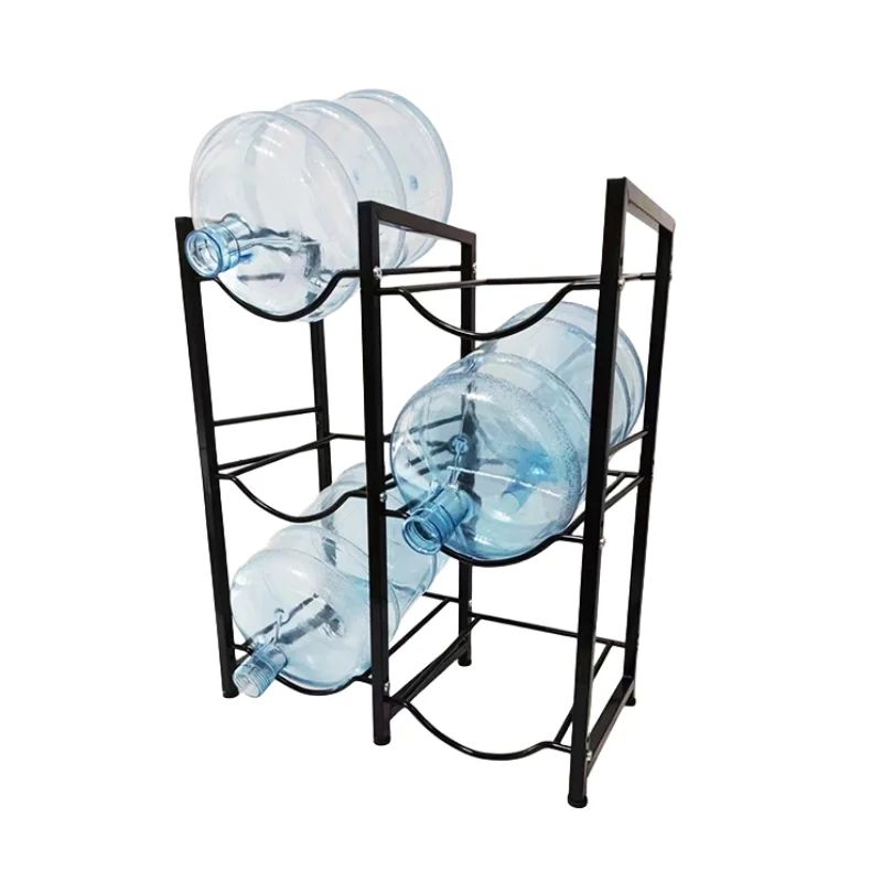 Floor Standing Metal 5 Gallon Water Bottle Jug Storage Display Holder Rack Shelf for Water Cooler Dispenser