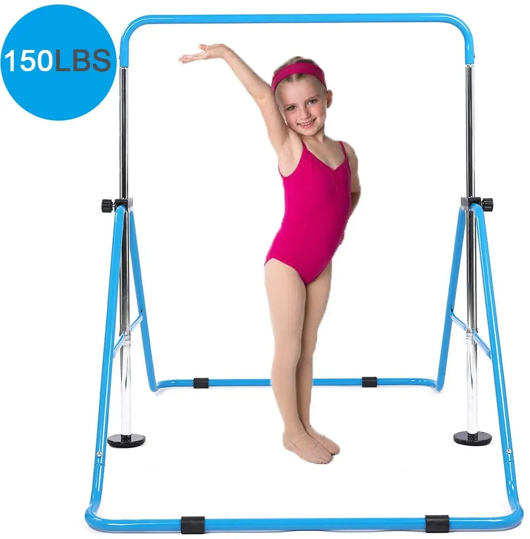 Home Folding Junior Kip Bar Training Equipment for Kids Gymnastics Expandable 3-7 Years Accessory Set with Ball Indoor Exercise