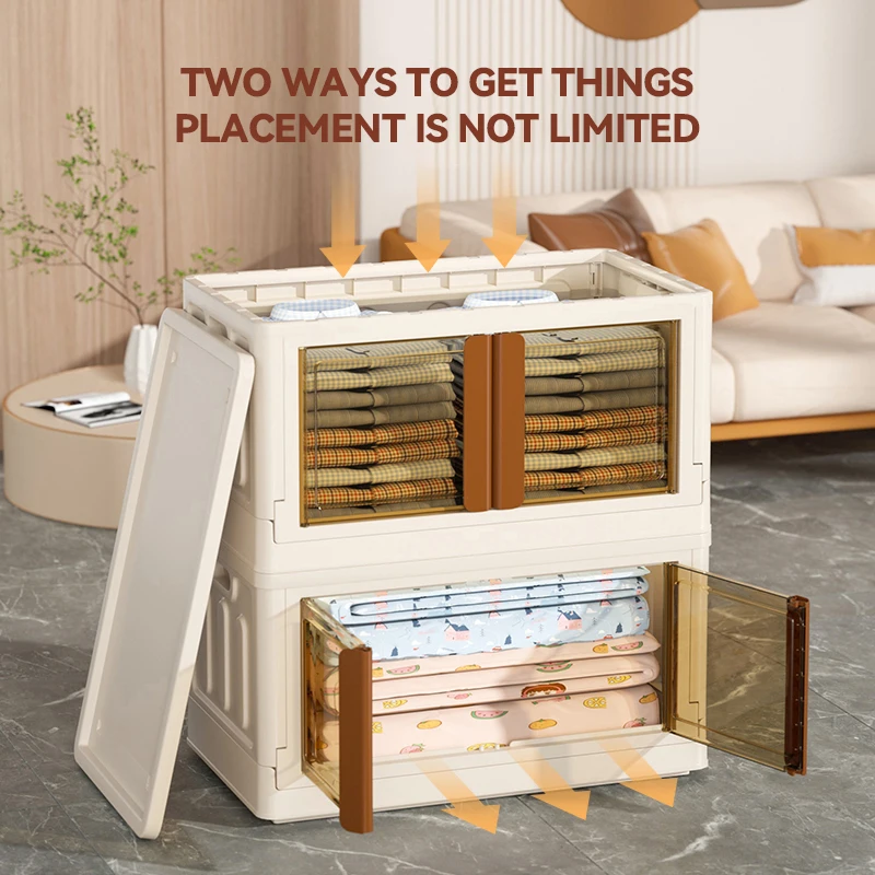 Large capacity clothes toy Collapsible cabinet Trunk Organizer, Dorm Room Essentials,wardrobe plastic folding storage box