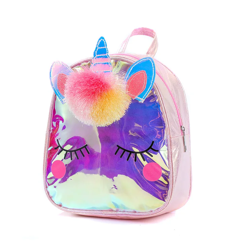 Unicorn Backpack New Spot Fantasy Laser TPU Transparent Children Backpack Girls Little Princess Schoolbag