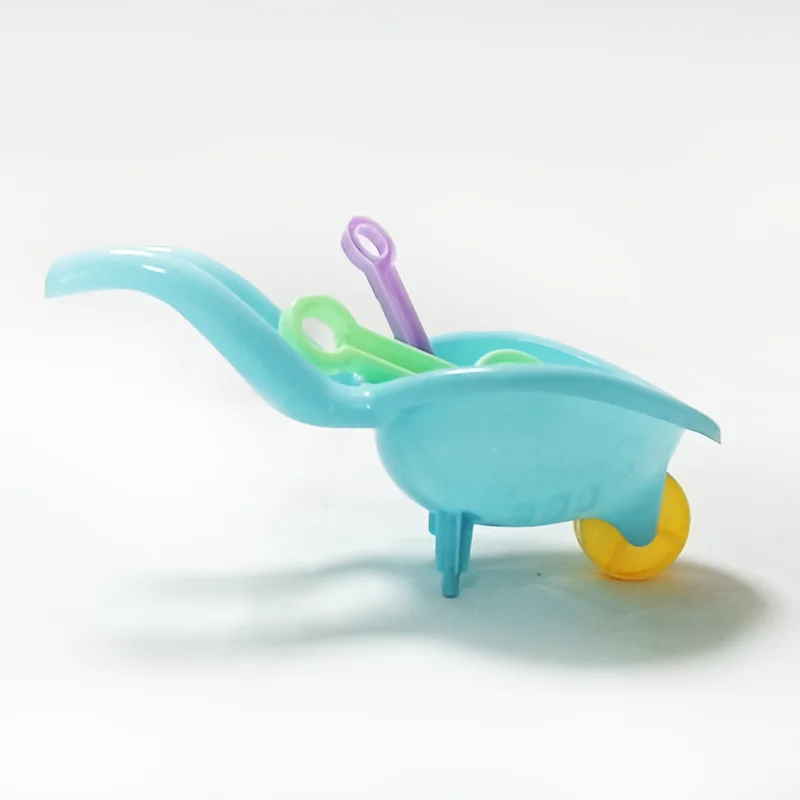 China manufacturer supply plastic summer beach toy set for kids with wheelbarrow beach cart bucket toys