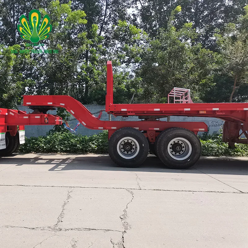 20 футов 40 футовый контейнер плоский бортовой полуприцеп 3 Оси Китай низкий прицеп шасси полуприцепа