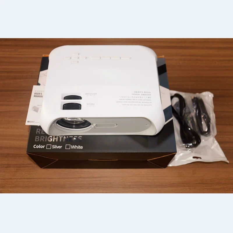 
Amazon Hot-selling Wi-Fi Mini Projector 150 ANSI Lumen Native 720P Portable Projector Full HD 1080P Supported Outdoor Projector 