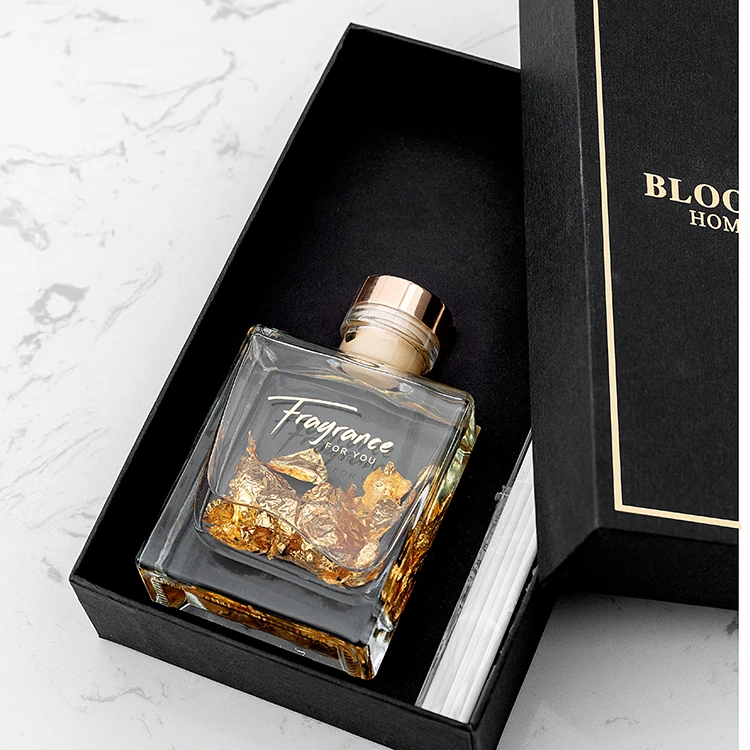 Ceramic reed diffuser aromatherapy essential oil glass reed diffuser bottles with cork packaging