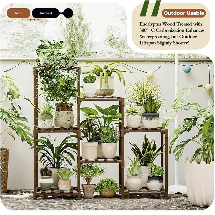 Wholesale Bamboo Plant Holder Stand Outdoor Plant Stands for Indoor Plants