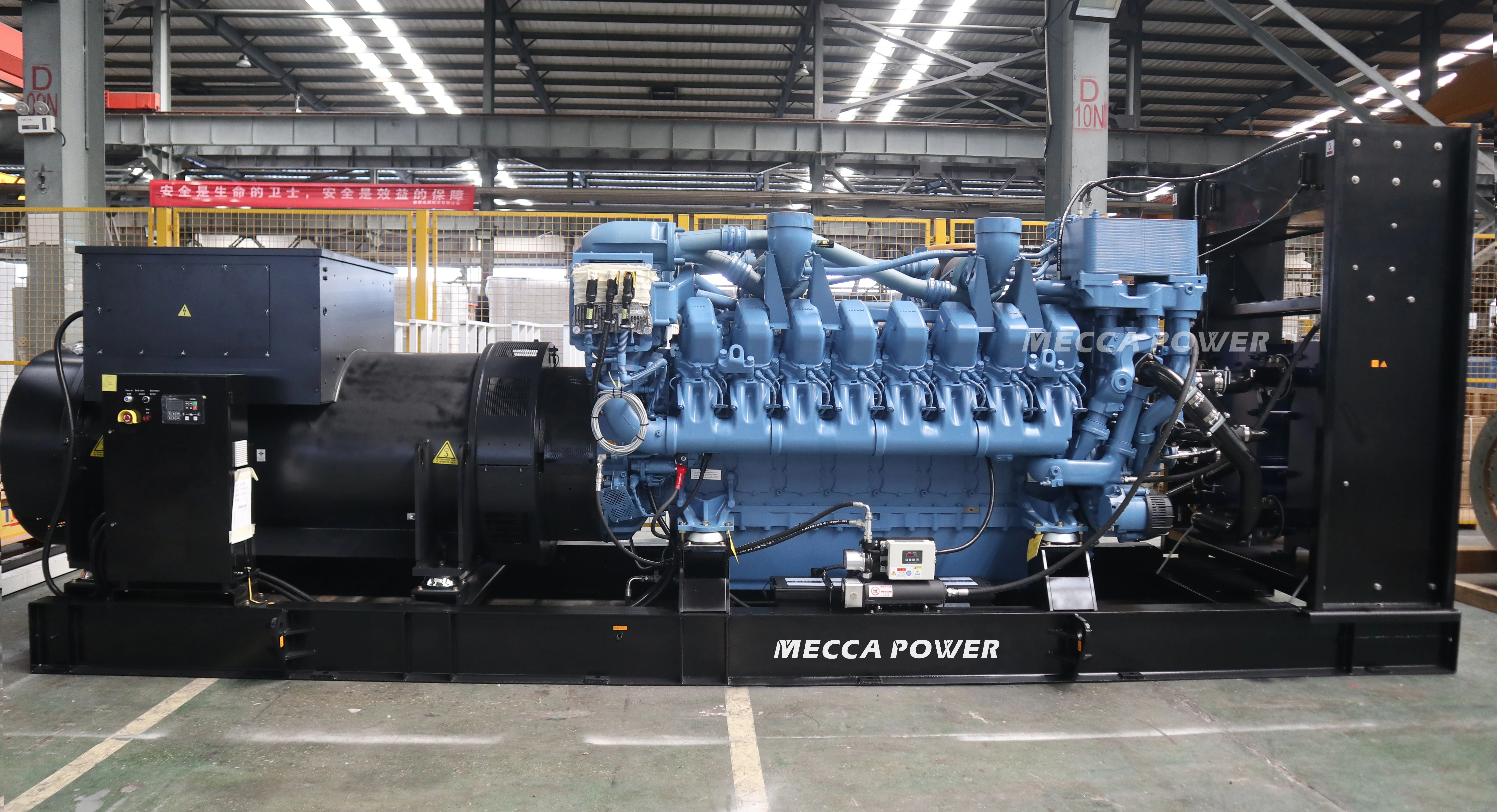 Industrial Silent Type 2850Kw High Voltage Continuous Power Diesel Genset Powered By MTU