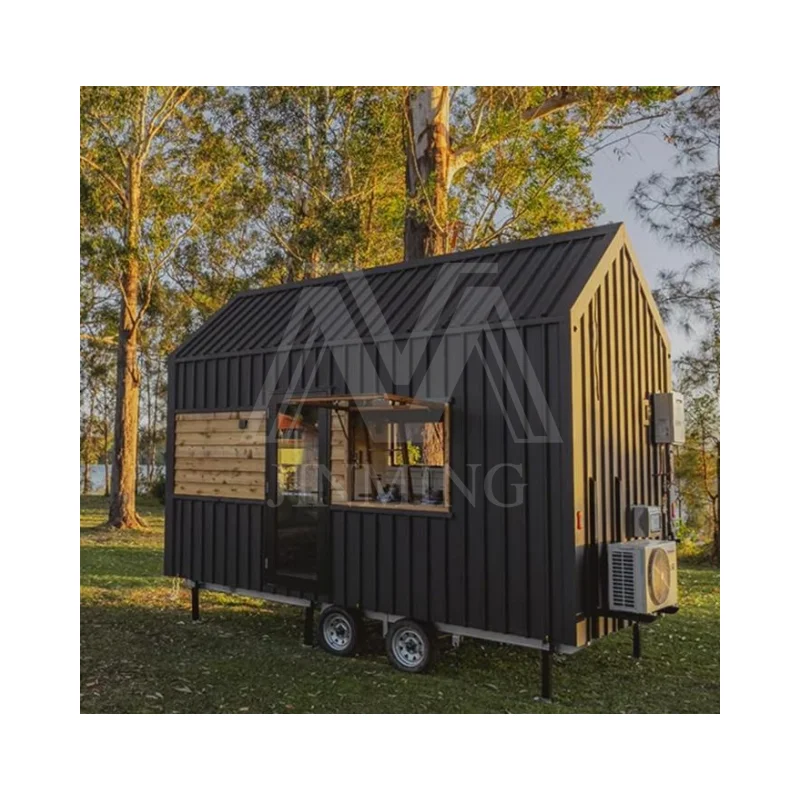 China cheap tiny homes on wheels prefabricated cabin trailer house
