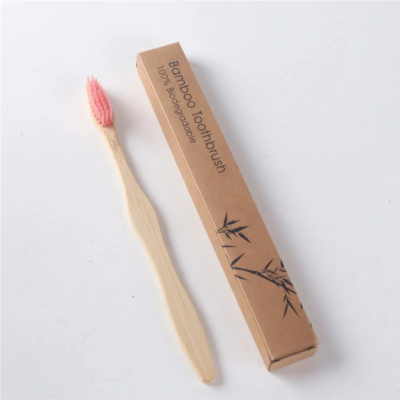 Hotel Disposable Toothbrush Bamboo Charcoal Soft Bristled Toothbrush Bathroom Items For Toothbrushes