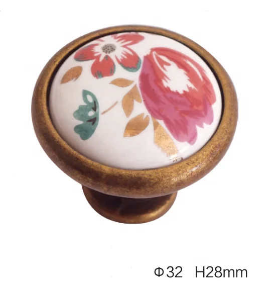 Decorative New Design Ceramic knob and handle for cabinet