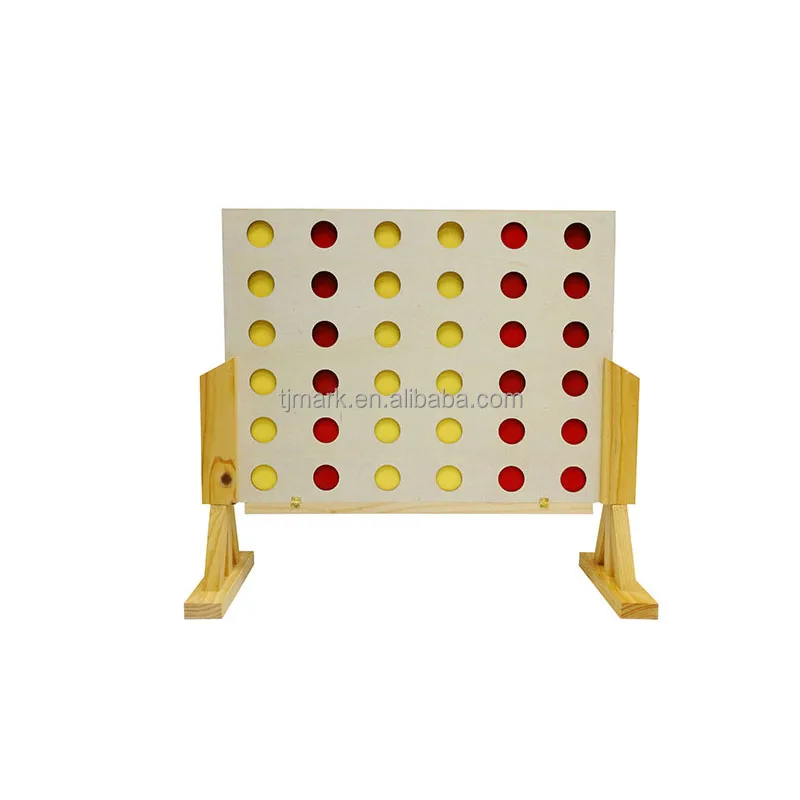 Natural Color Giant Connect 4 Game Set Outdoor Game Sport Toys 4 In A Row Game