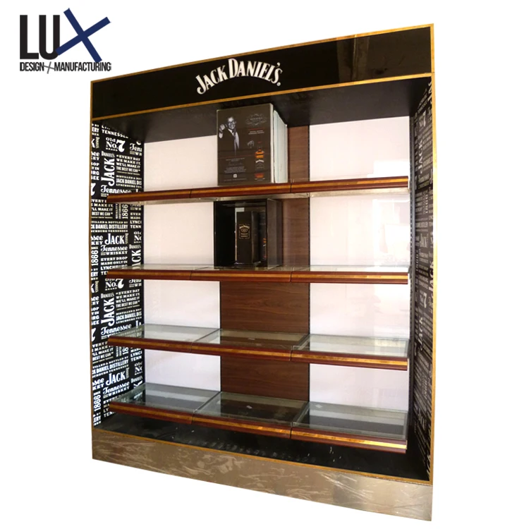 Customized LUX Modern Commercial Wine Store Design Modern Wine Display Cabinet Decoration Furniture