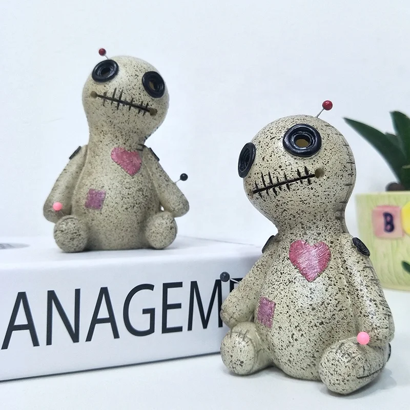 Voodoo Doll Cone Burner Reflux Incense Burner Tabletop Interior Resin Decoration Handcrafted Halloween Gifts