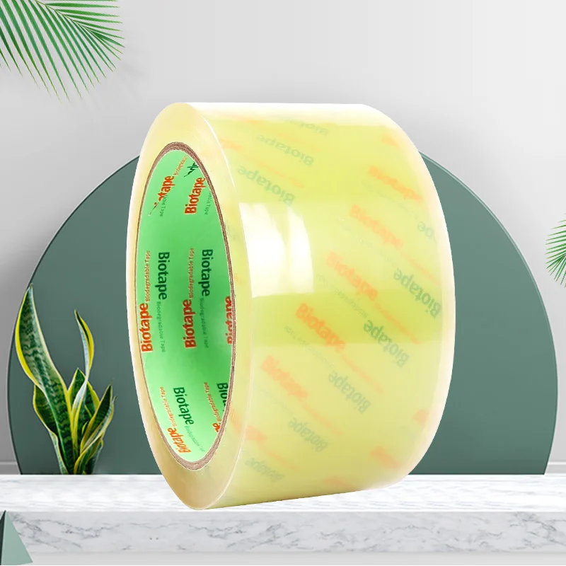 Hot Sale Eco Tape Biodegradable Cellophane Clear High Temperature No plastic Carton Packaging Tape