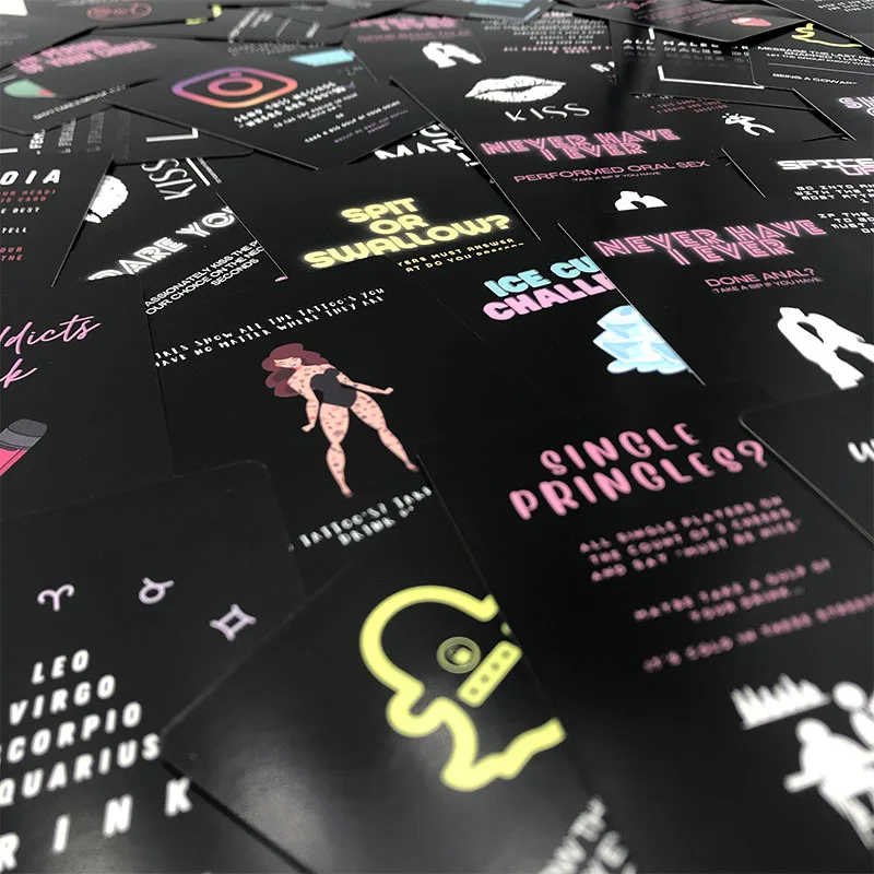 Free Sample Custom High Quality Rules Drinking Card Game For Adult Application Family Gatherings And Gatherings With Friends