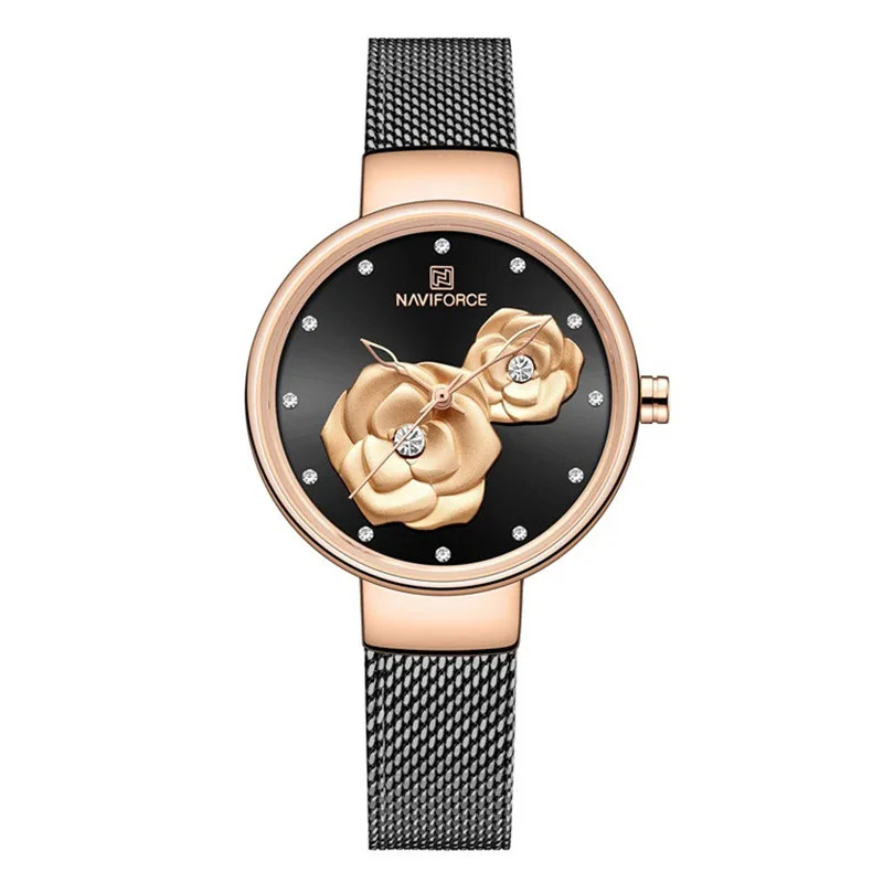 NF-5013 Japanese Movement Women Wristwatch 3 ATM Waterproof Hot Selling Diamond Casual Fashion Steel Band Quartz Women Watches