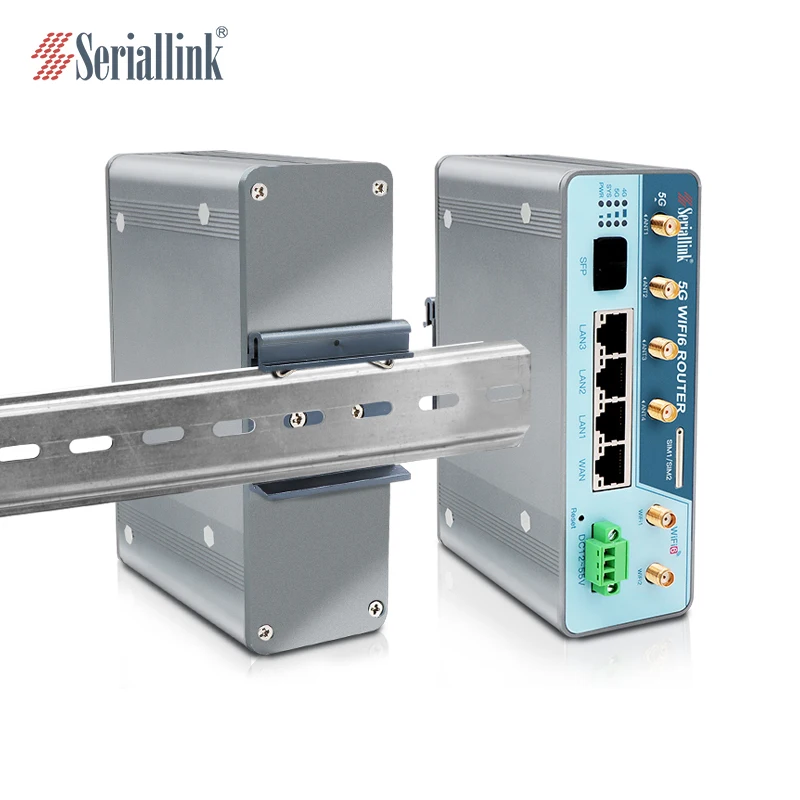 industrial 4 Lan Gigabit wi-fi 6 router ,1800Mbps industrial wi-fi 6 router with dual sim card wifi support 70+ concurrent users