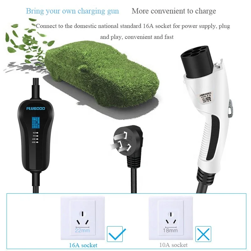 Зарядка пистолет для электромобиля (EV) зарядное устройство 16 ампер 240V уровень 2 с поддержкой Wi-Fi EVSE перечисленных ENERGY STAR в помещении/на открытом воздухе
