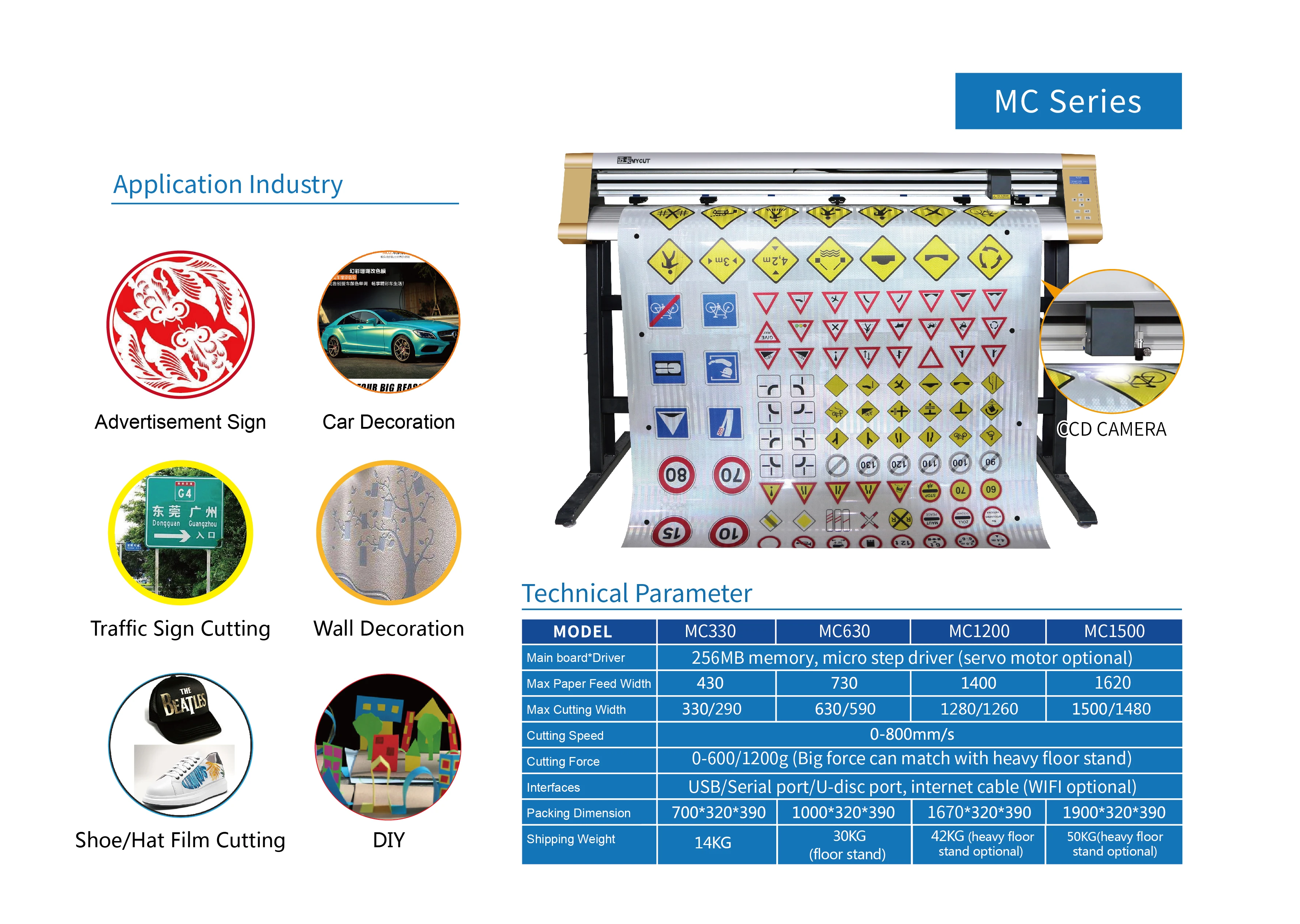CCD camera 1.2m good quality vinyl sticker cutting plotter machine cutter