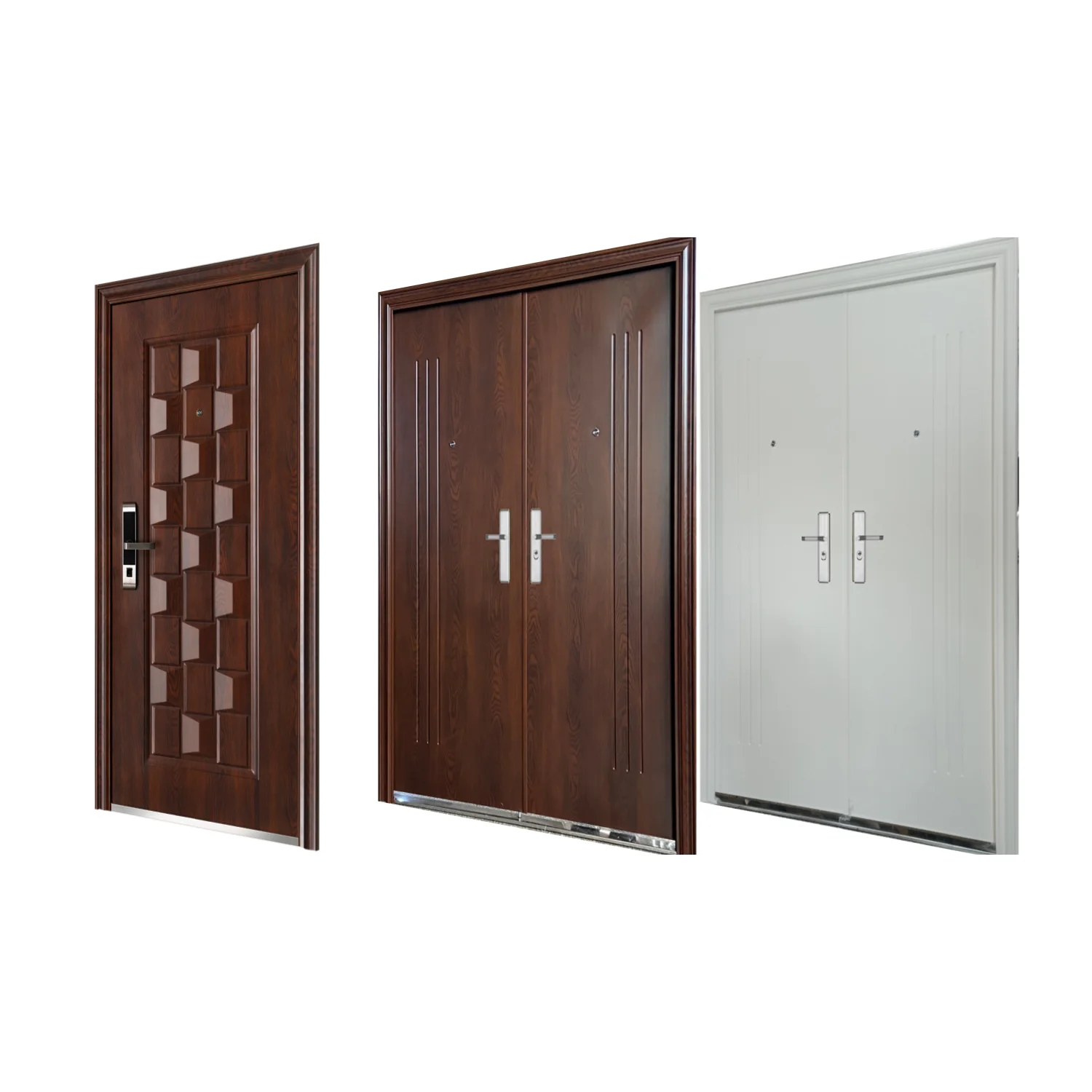 TOFINE Modern House Entry Security Doors Dautres Portes Front Home Entrance Exterior Steel Simple Metal Main doors