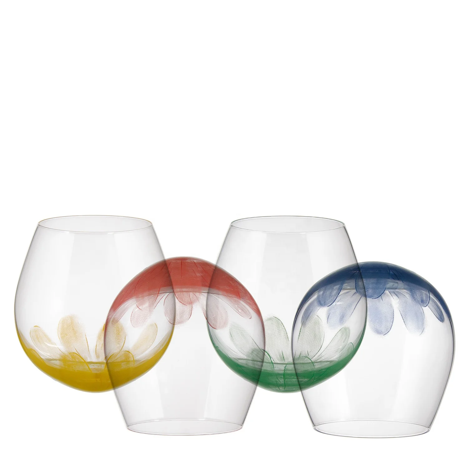 Coloured Base Whisky Juice Drinkingware Personalized 8oz Tumbler Glasses 20oz Rose Gold Stemless Wine Glass with logo