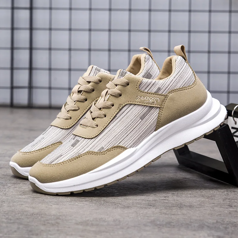 Wholesale Breathable Mesh Comfortable  Outdoor Walking Heightened Running Men breathable sneakers Shoes